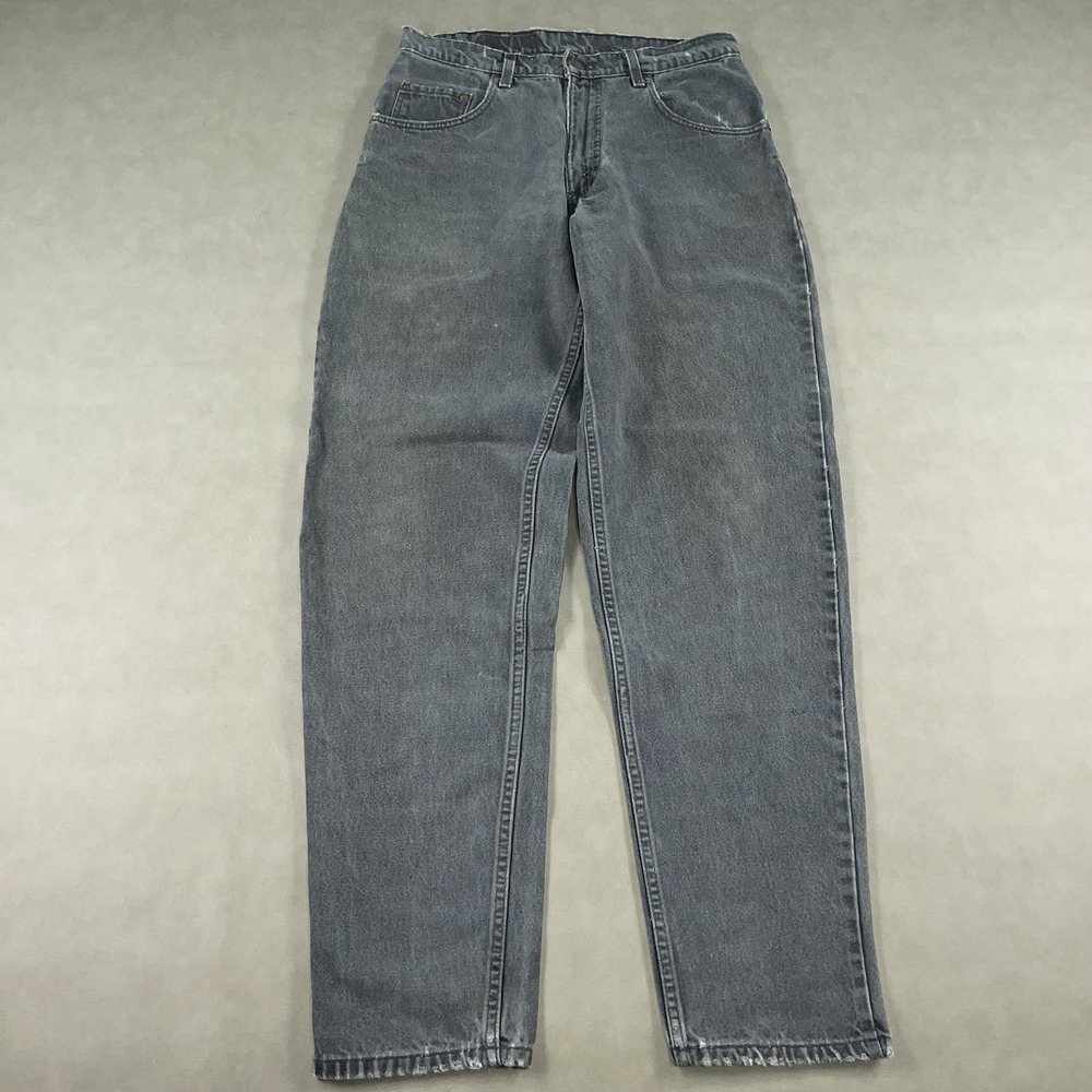 Vintage Levis 560 Jeans Mens 33x34 Grey Loose Fit Tapered Leg Faded (Fits 32x33)